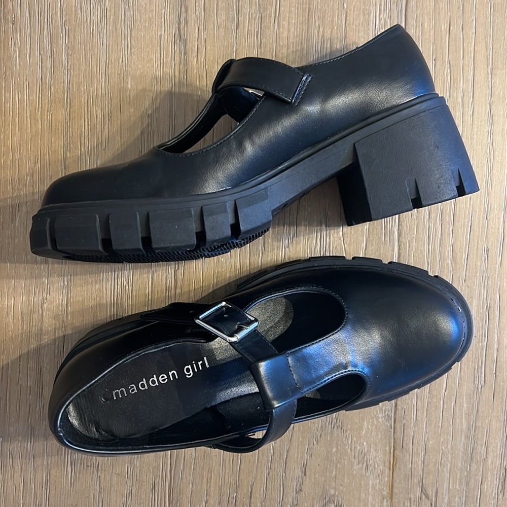 Madden Girl Thompkins Womens Platform Mary Jane Heel Black 5.5 Steve Madden